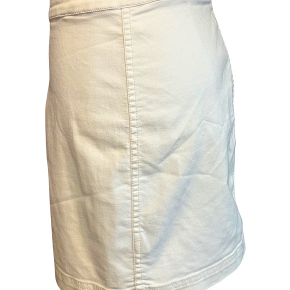Free People White Front Zipper Up Mini Skirt - Picture 6 of 8